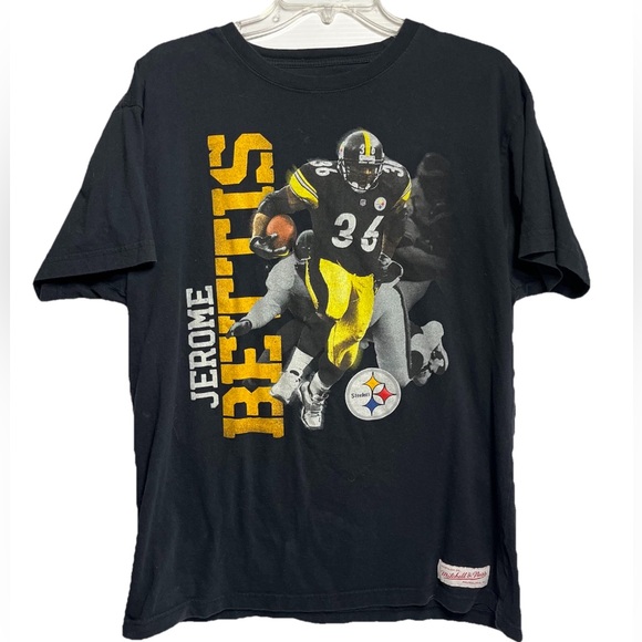 Jerome Bettis Pittsburgh Steelers Mitchell & Ness NFL T-Shirt Large - Picture 1 of 7